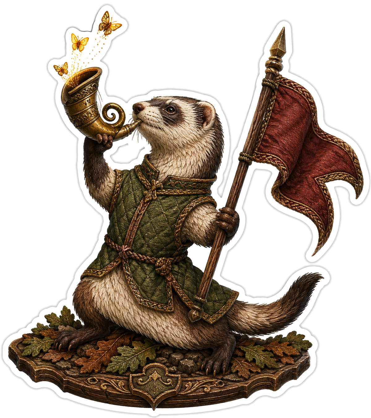Tapestry Ferret Herald Vinyl Sticker Decal