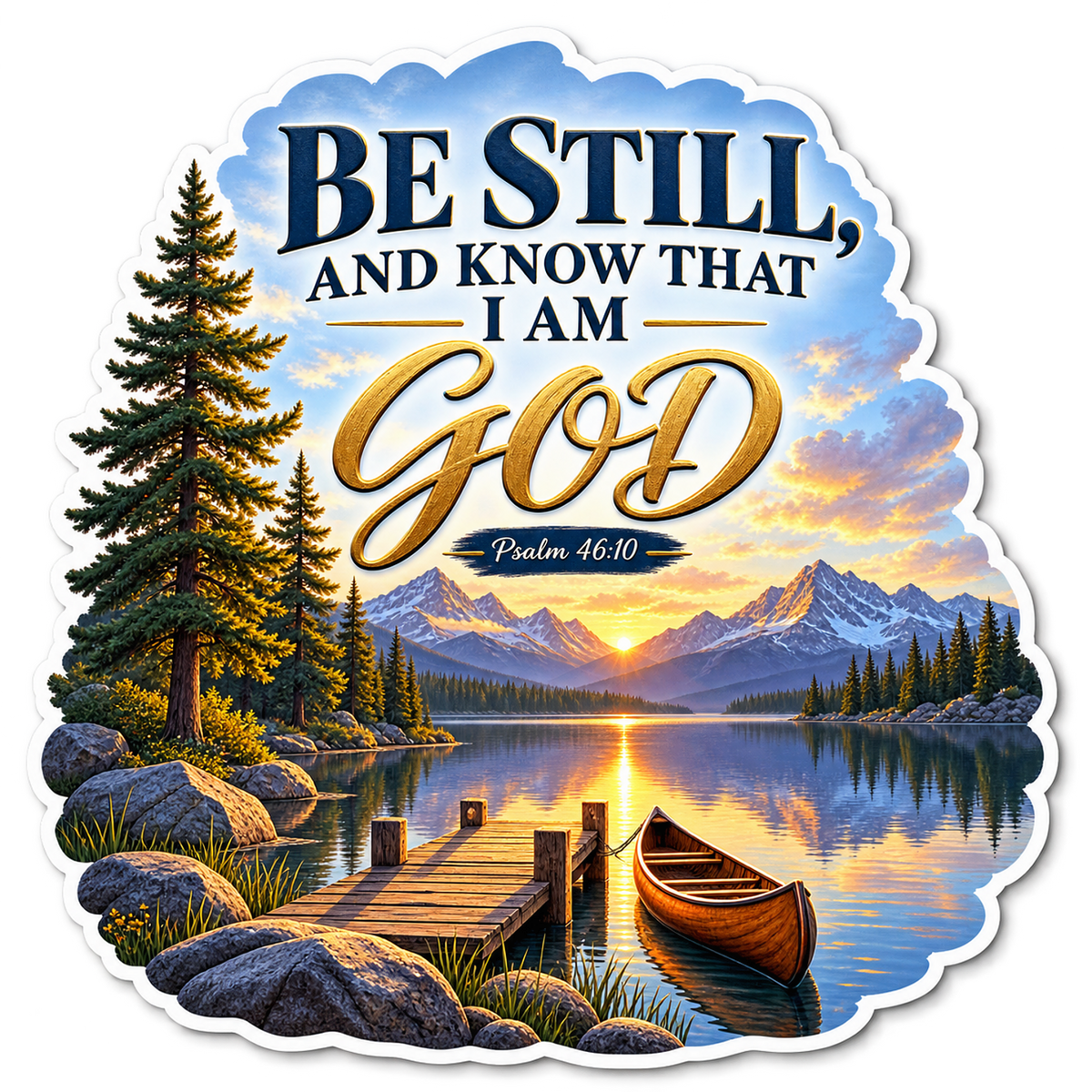 Be Still Psalm 46 10 Vinyl Sticker Decal
