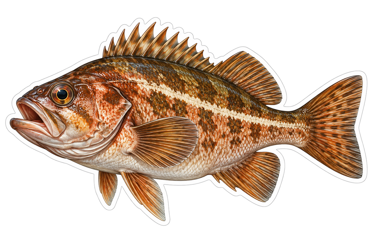 Copper Rockfish Vinyl Sticker Decal