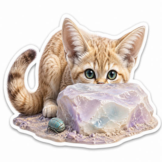 Sand Cat Moonstone Ambush Vinyl Sticker Decal