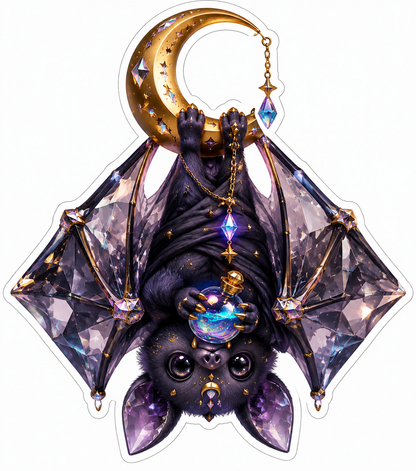 Cosmic Crystal Bat Vinyl Sticker Decal