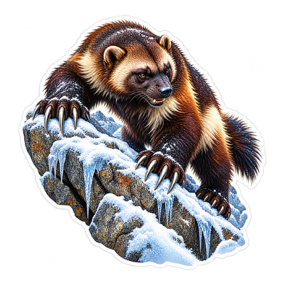 Wolverine Glacier Climb Vinyl Sticker Decal