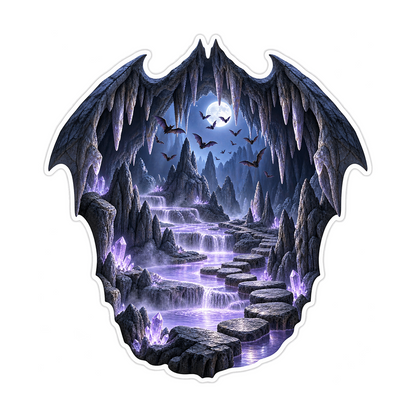 Bat Roost Lavender Spring Path Vinyl Sticker Decal