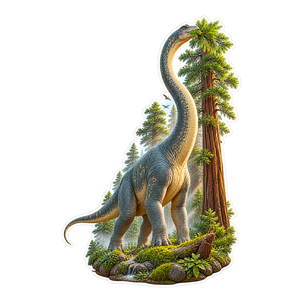 Brachiosaurus Redwood Reach Vinyl Sticker Decal