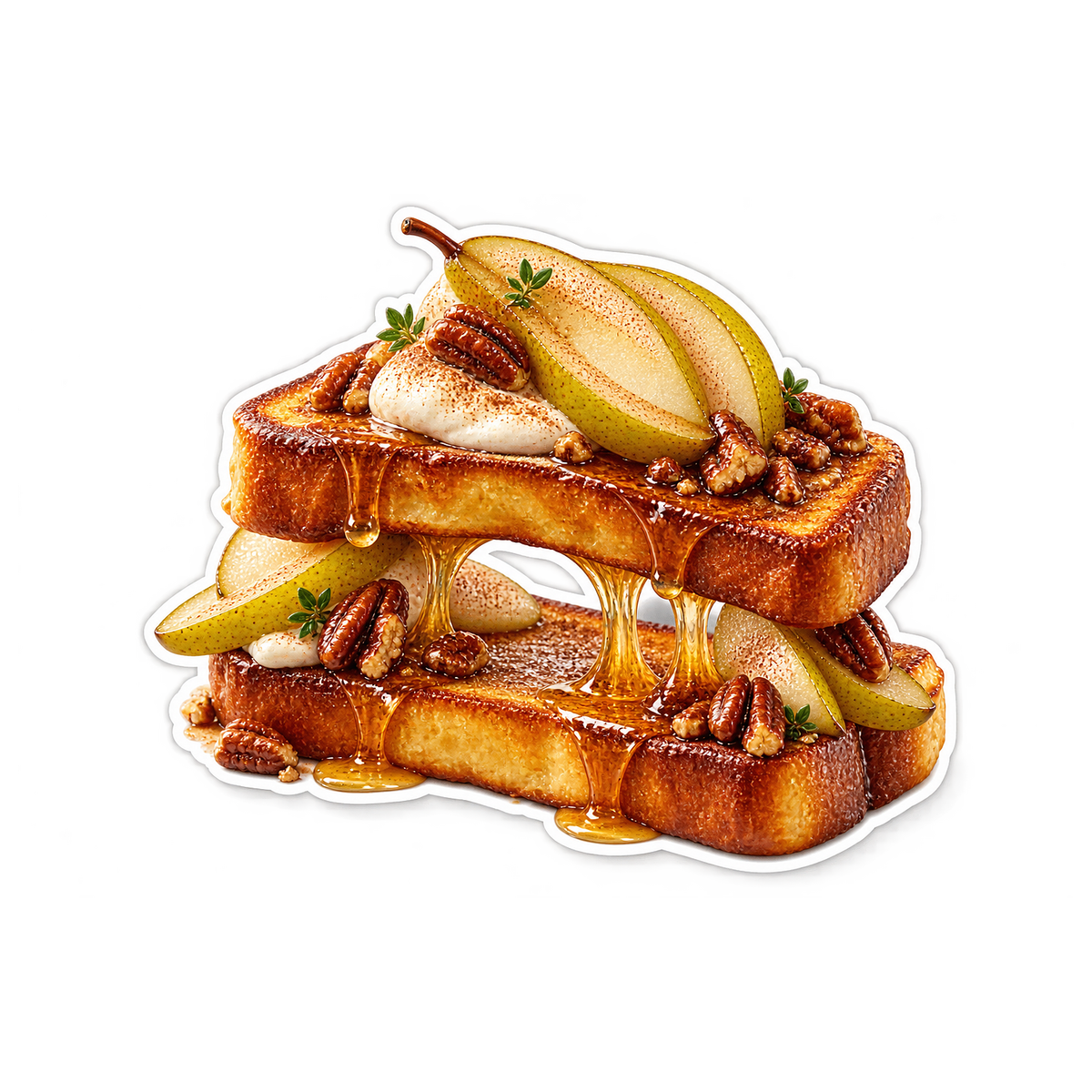 French Toast Pear Honey Bridge Vinyl Sticker Decal