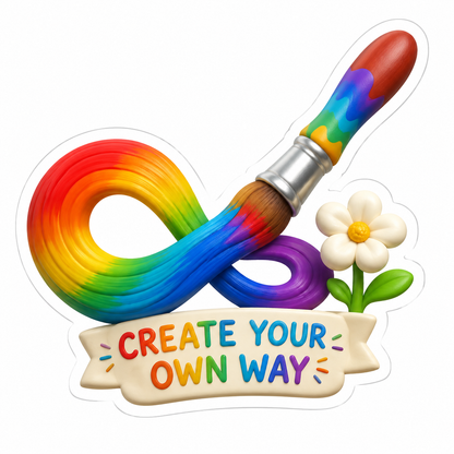 Create Your Own Way Vinyl Sticker Decal