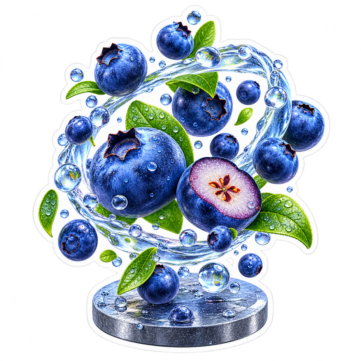 Blueberry Dew Orbit Vinyl Sticker Decal