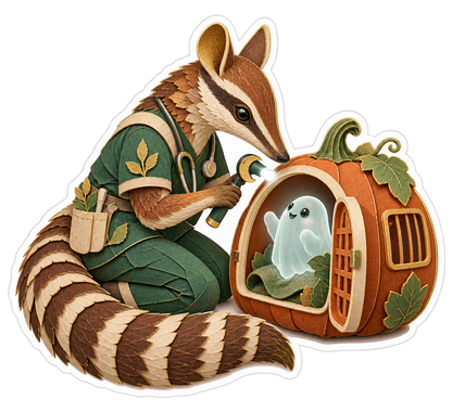 Gilded Papercraft Numbat Pumpkin Carrier Vet Tech Vinyl Sticker Decal