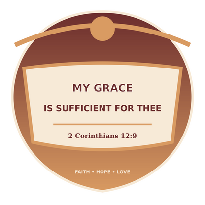 Sufficient Grace Vinyl Sticker Decal