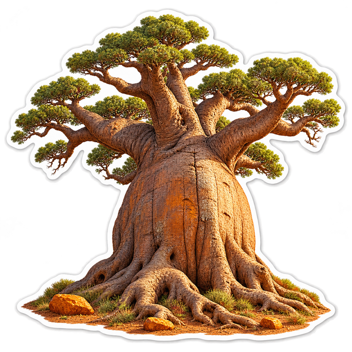 Baobab Amber Root Monument Vinyl Sticker Decal