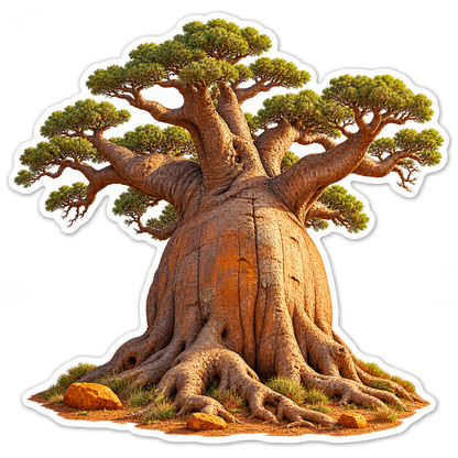 Baobab Amber Root Monument Vinyl Sticker Decal