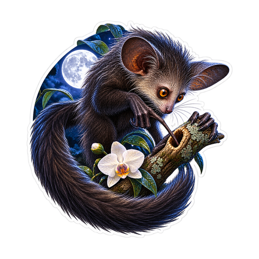 Aye Aye Moon Orchid Tap Vinyl Sticker Decal