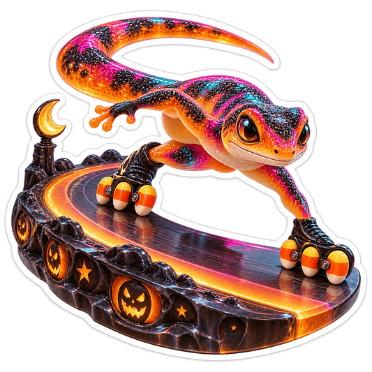 Resin Sandfish Lizard Candy Corn Speed Skater Vinyl Sticker Decal