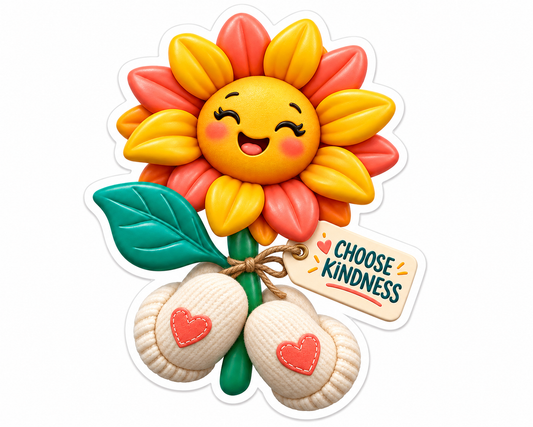 Choose Kindness Coral Gold Vinyl Sticker Decal