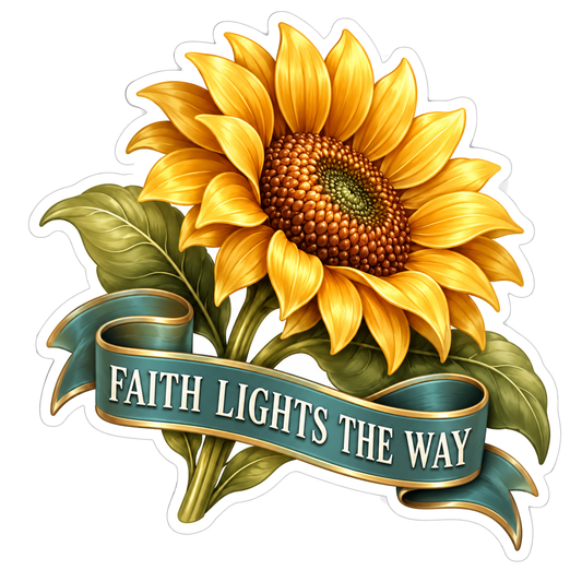Faith Lights The Way Vinyl Sticker Decal