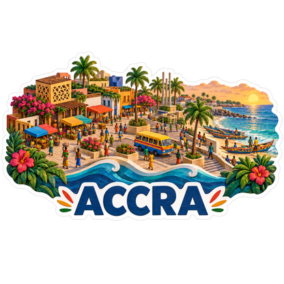 Accra Atlantic Market Coast Vinyl Sticker Decal