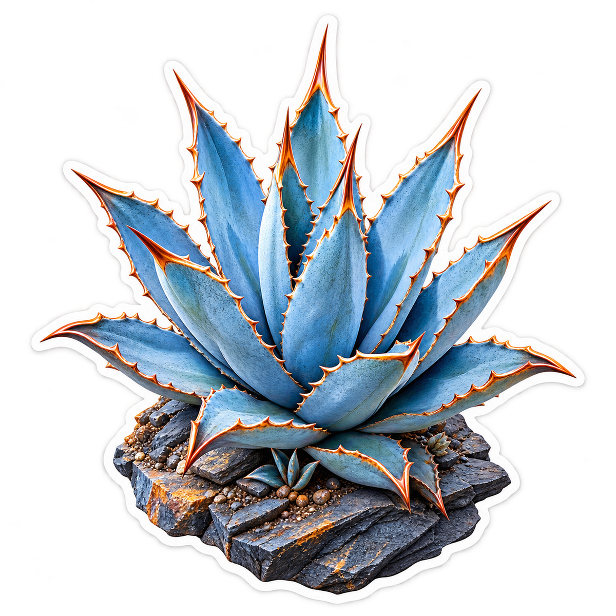Agave Blue Flame Vinyl Sticker Decal