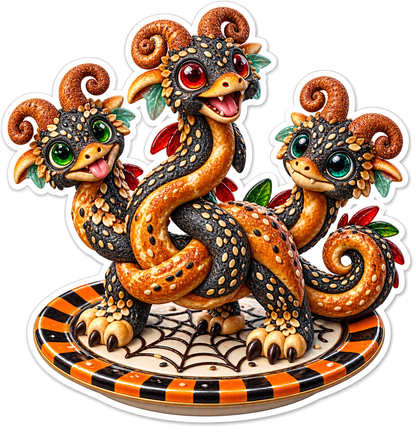 Black Sesame Pretzel Chimera Vinyl Sticker Decal
