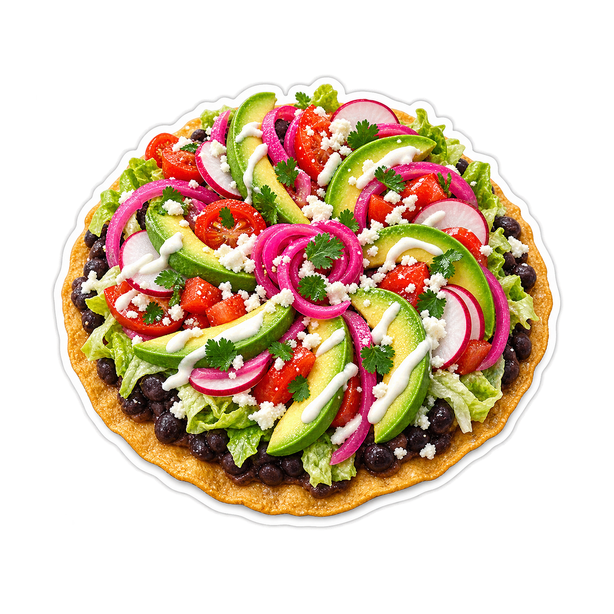 Tostada Coral Pinwheel Vinyl Sticker Decal