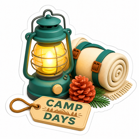 Camp Days Vinyl Sticker Decal