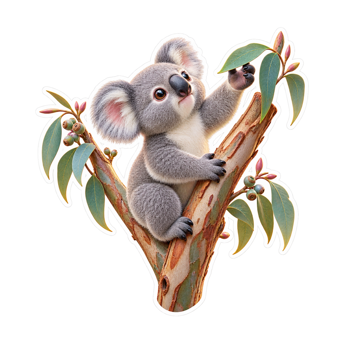 Koala Joey Eucalyptus Climb Vinyl Sticker Decal