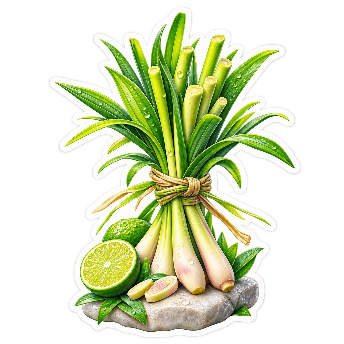 Lemongrass Citrus Knot Vinyl Sticker Decal