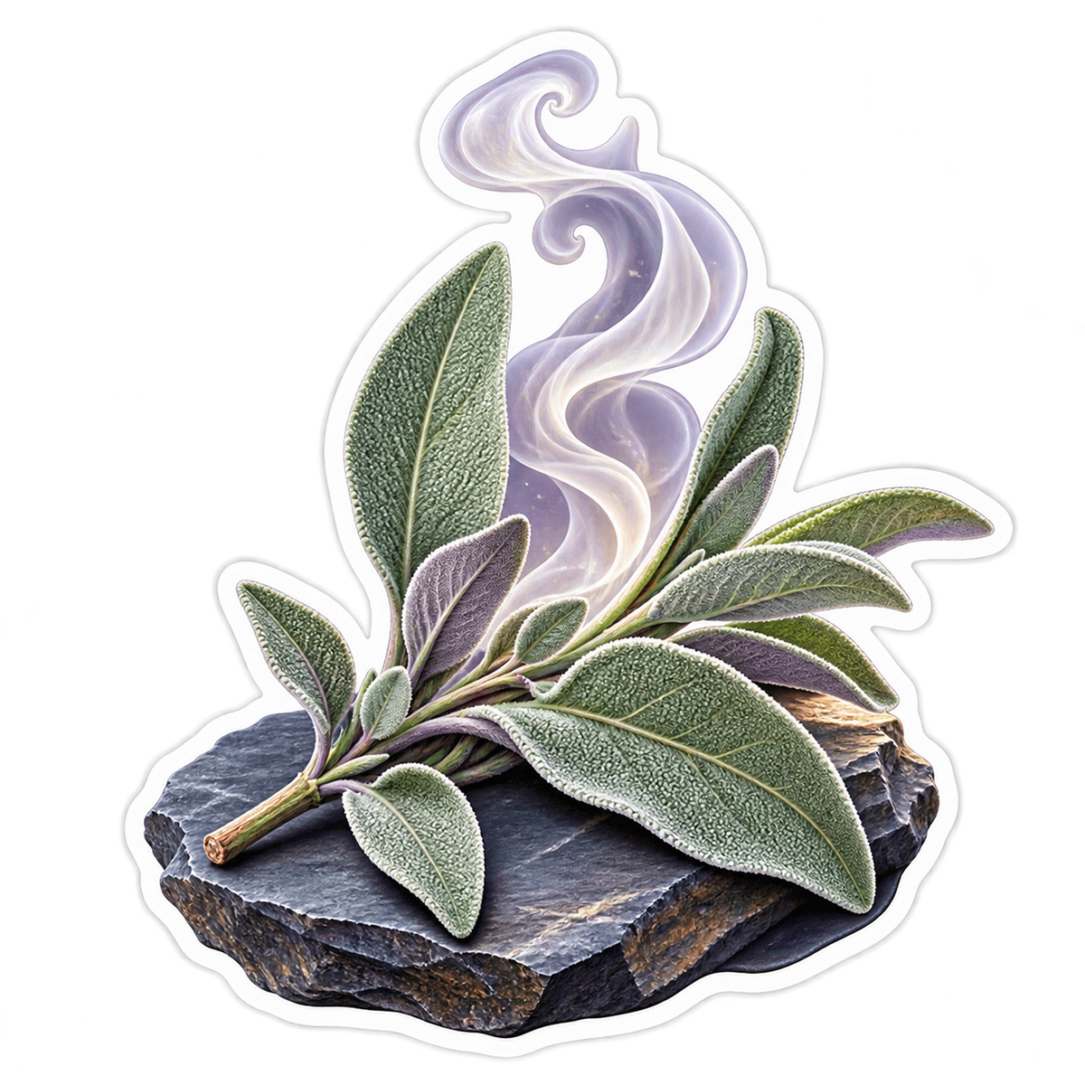 Sage Incense Spiral Vinyl Sticker Decal