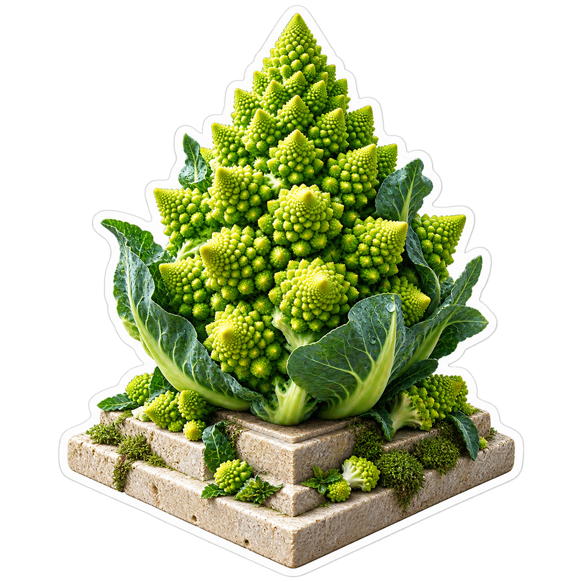 Romanesco Fractal Tower Vinyl Sticker Decal