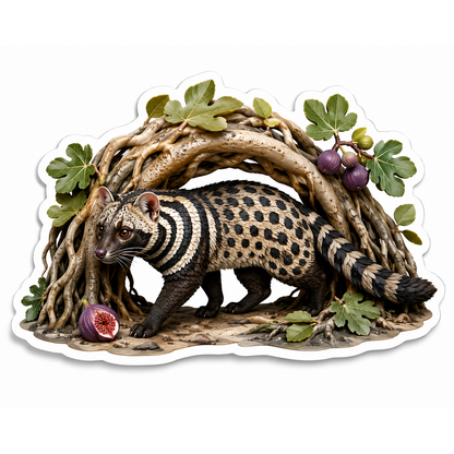 African Civet Fig Root Patrol Vinyl Sticker Decal
