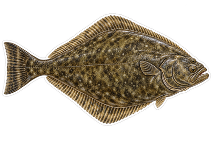 Pacific Halibut Vinyl Sticker Decal