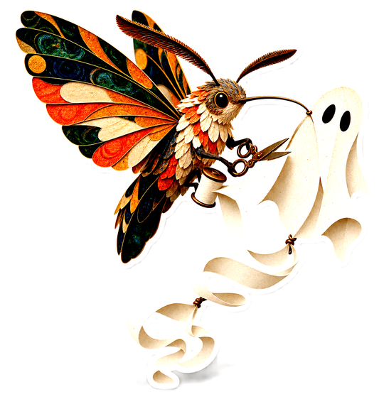 Hummingbird Hawk Moth Ghost Receipt Kite Tailor Vinyl Sticker Decal