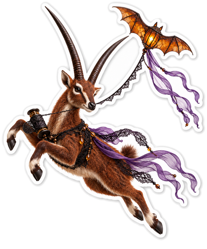 Russet Mohair Saola Amber Bat Lantern Kite Vinyl Sticker Decal