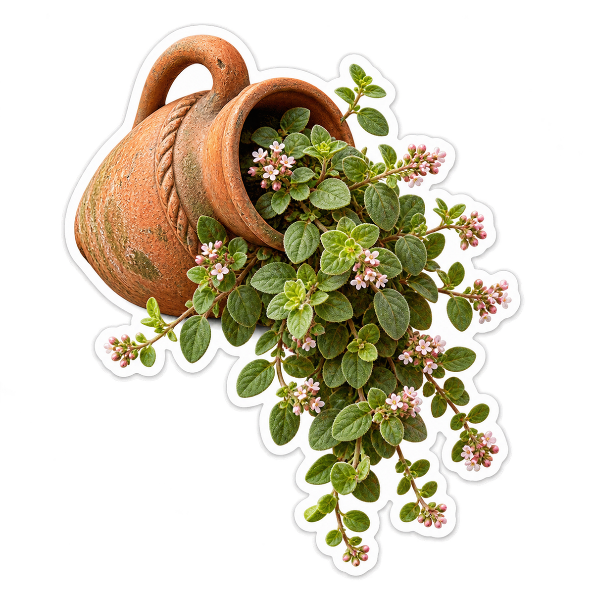 Oregano Clay Amphora Vinyl Sticker Decal
