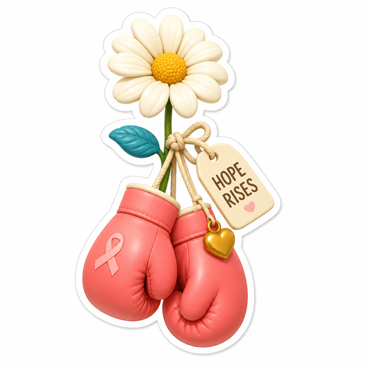 Hope Rises Coral Pink Vinyl Sticker Decal