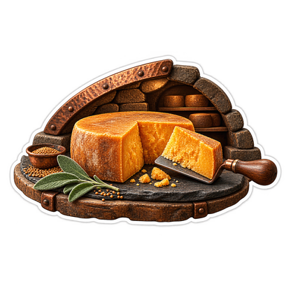 Aged Cheddar Copper Cellar Arch Vinyl Sticker Decal