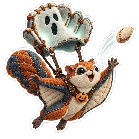 Flying Squirrel Spectral Baseball Glove Diver Vinyl Sticker Decal