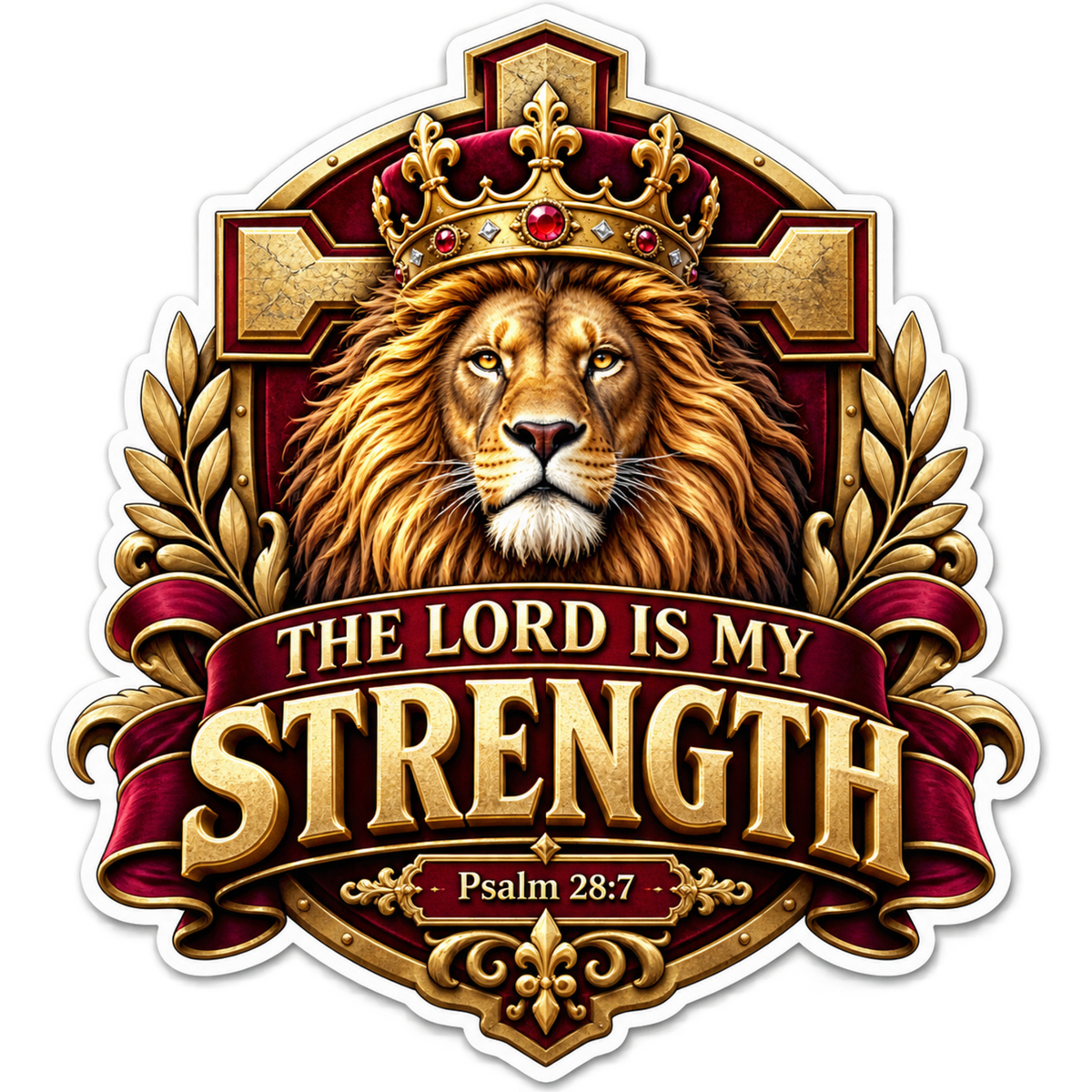 Lord Strength Psalm 28 7 Vinyl Sticker Decal