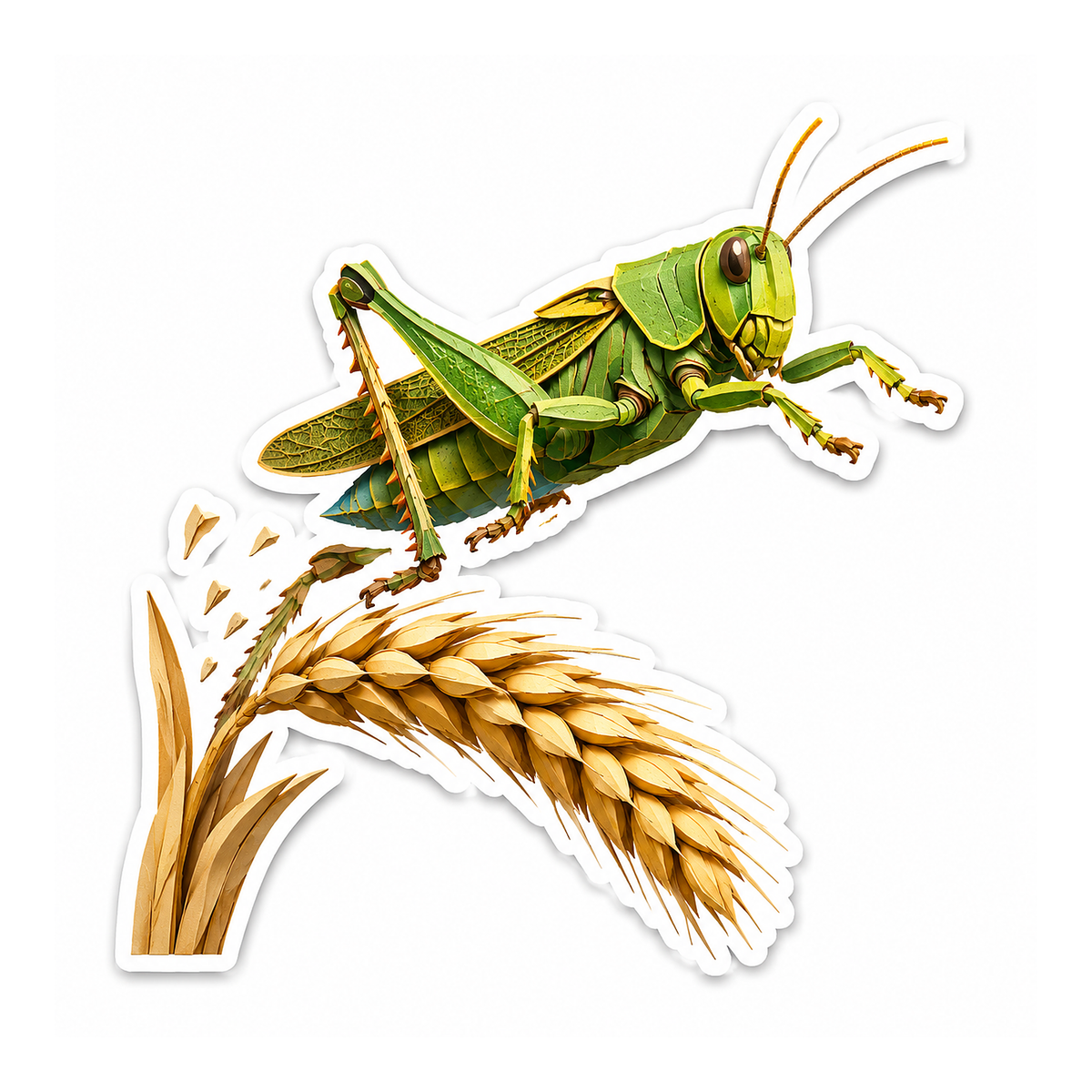 Grasshopper Wheat Launch Vinyl Sticker Decal