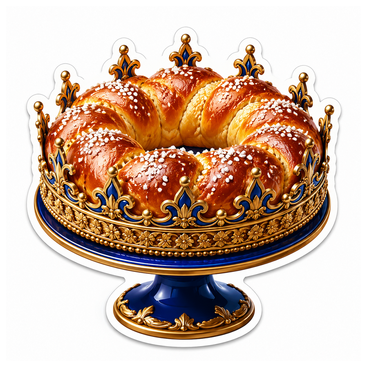 Brioche Braided Golden Crown Vinyl Sticker Decal