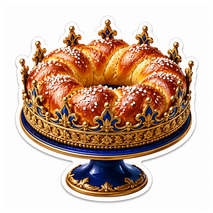 Brioche Braided Golden Crown Vinyl Sticker Decal