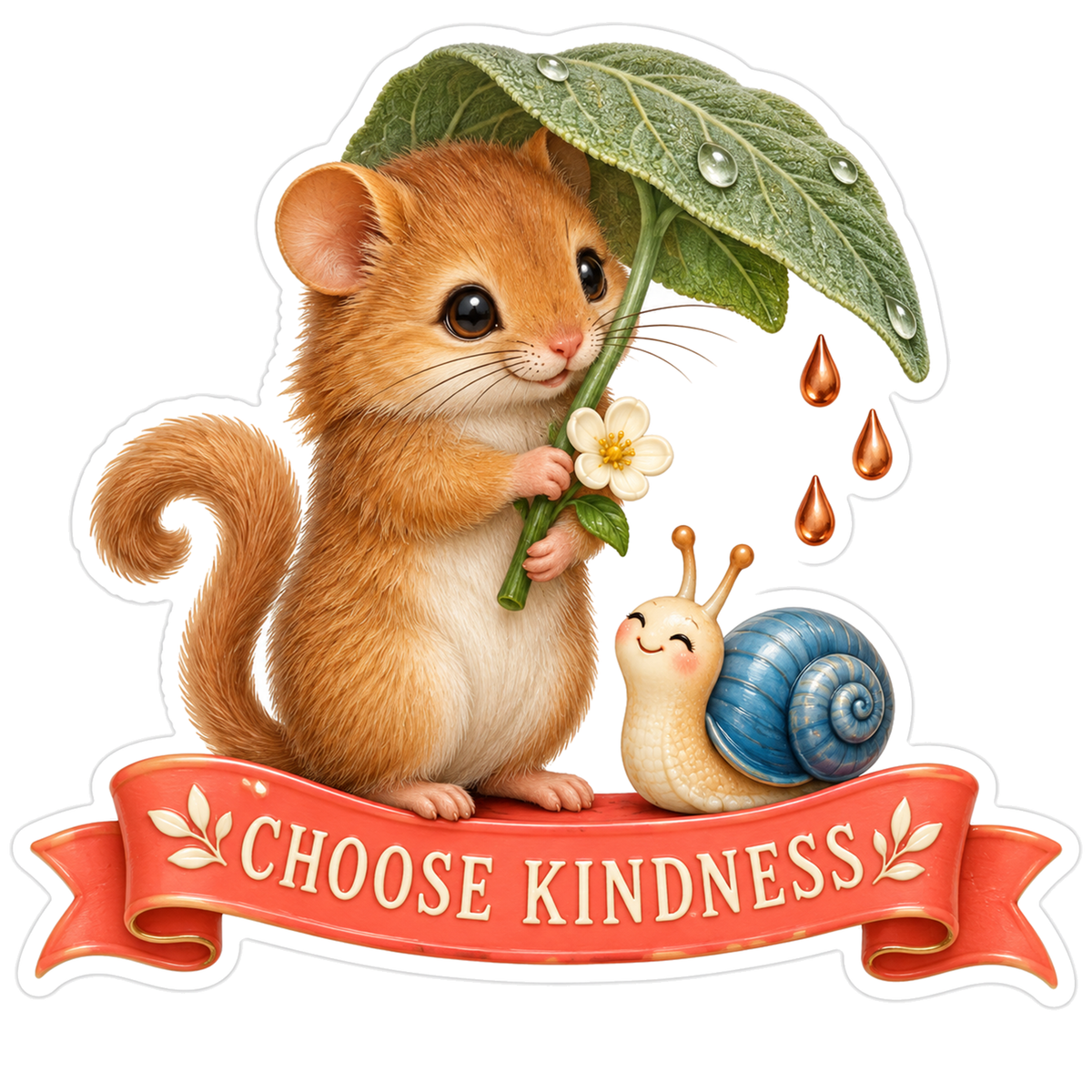 Choose Kindness Sage Blue Vinyl Sticker Decal