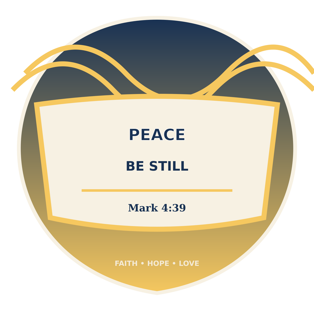 Peace Be Still Vinyl Sticker Decal