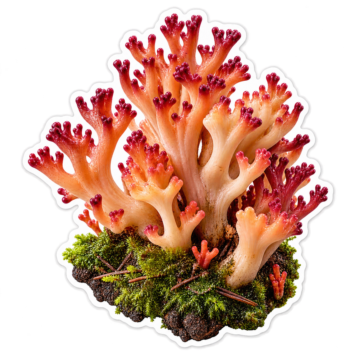 Coral Fungus Reef Spire Vinyl Sticker Decal