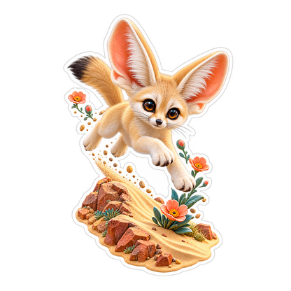Fennec Kit Desert Bound Vinyl Sticker Decal