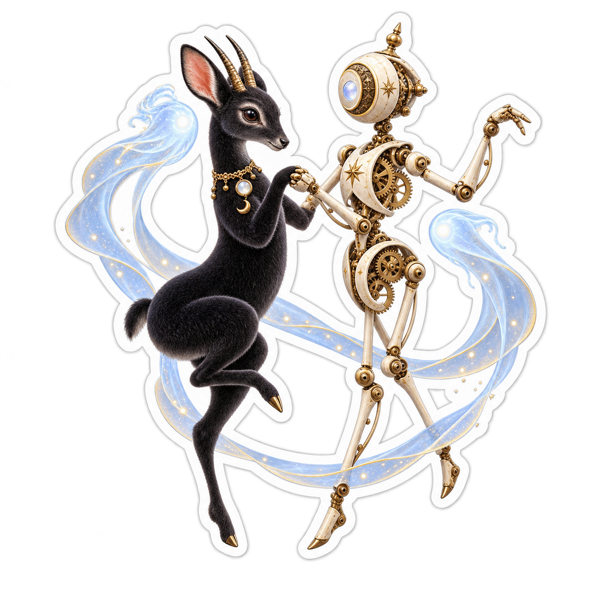 Black Velvet Dik Dik Ghostlight Waltz Automaton Vinyl Sticker Decal