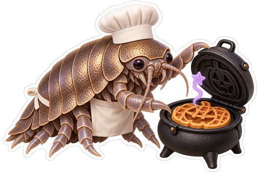 Bronze Giant Isopod Cauldron Waffle Iron Chef Vinyl Sticker Decal