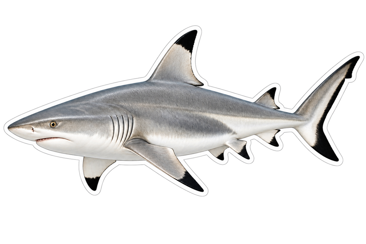 Blacktip Shark Vinyl Sticker Decal