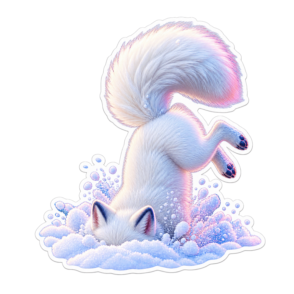 Arctic Fox Snow Dive Vinyl Sticker Decal