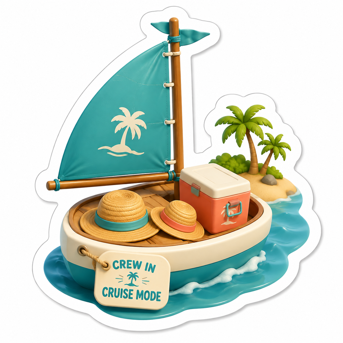 Crew In Cruise Mode Vinyl Sticker Decal