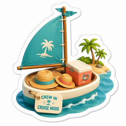 Crew In Cruise Mode Vinyl Sticker Decal